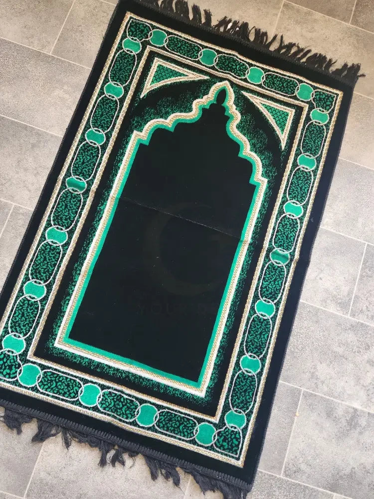 Adult Prayer Mat (Black & Green)