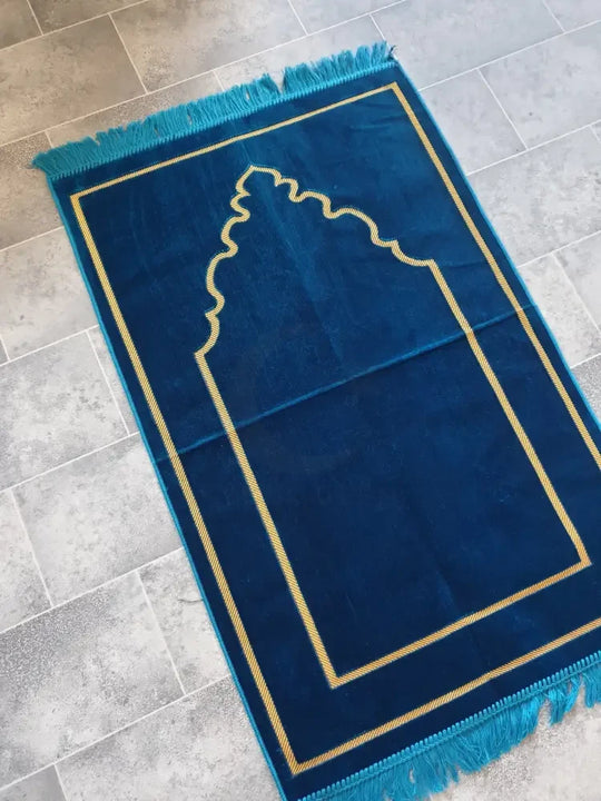 Adult Prayer Mat (Blue & Gold)