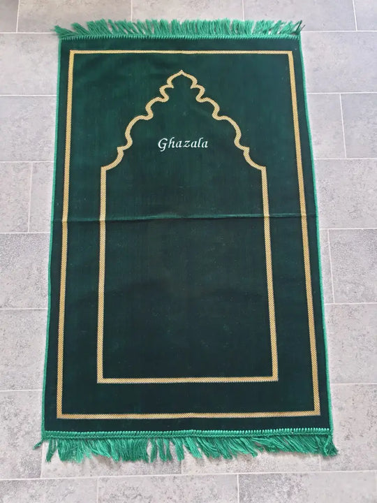 Adult Prayer Mat (Green & Gold)