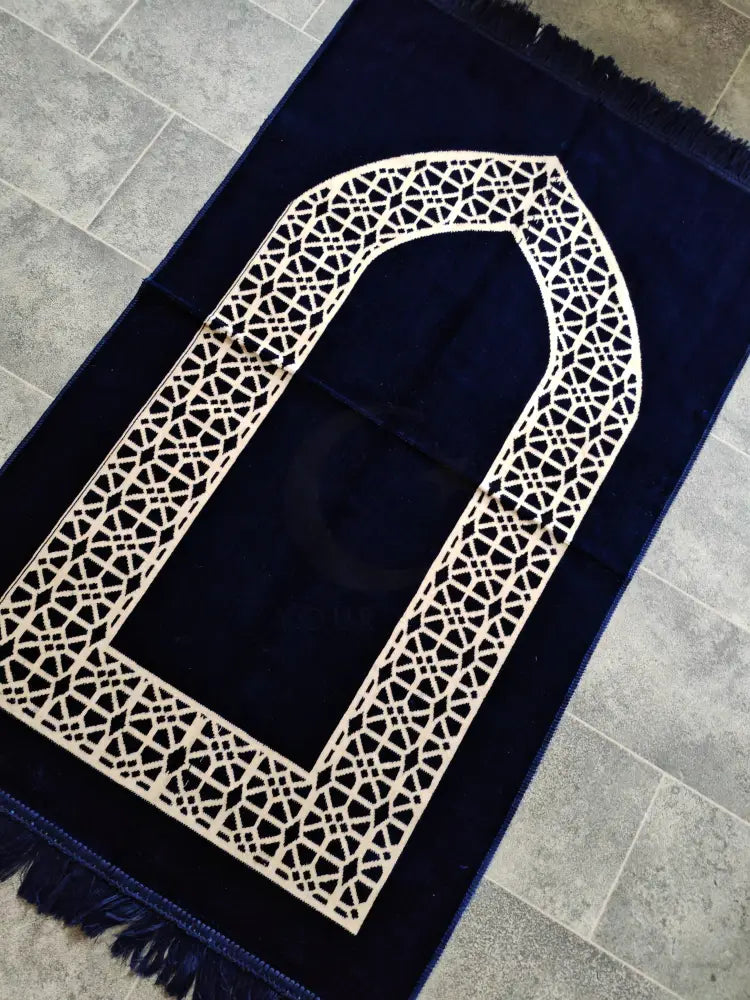 Adult Prayer Mat (Navy Blue & Gold)