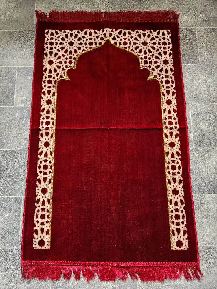 Adult Prayer Mat (Red & Gold)