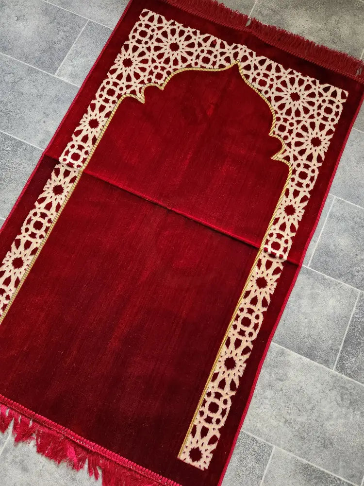 Adult Prayer Mat (Red & Gold)