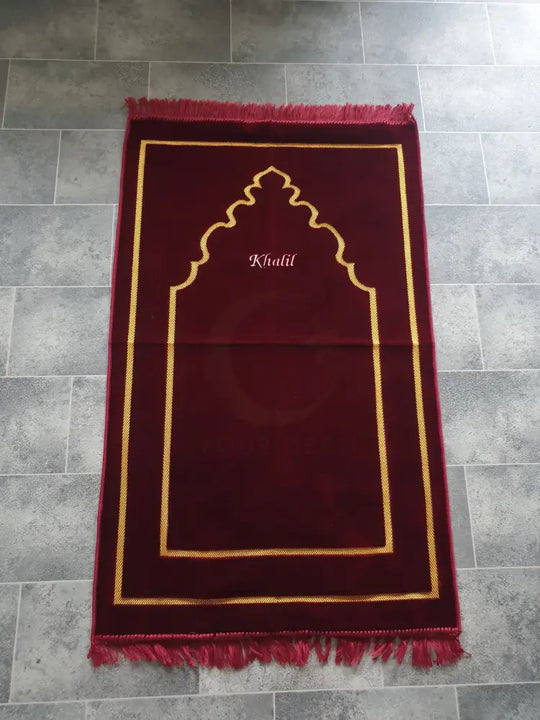 Adult Prayer Mat (Red & Gold)