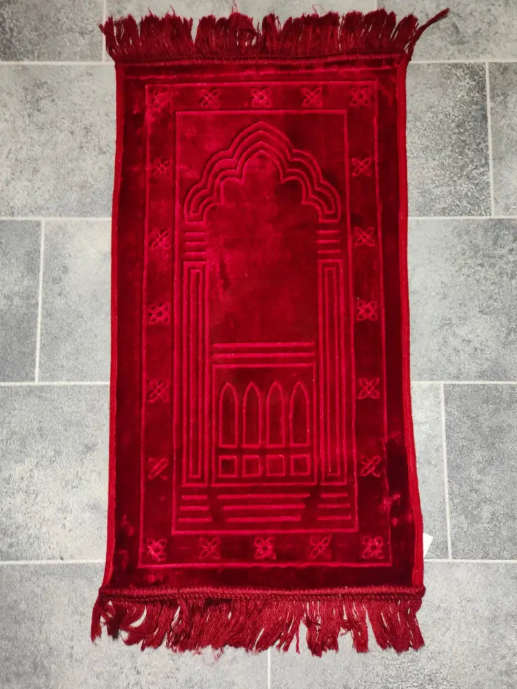 Personalised Small Baby/Toddler Prayer Mat - Padded (Red)