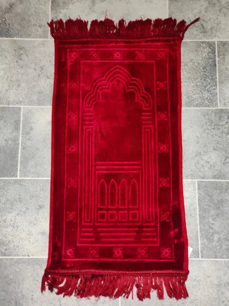 Personalised Small Baby/Toddler Prayer Mat - Padded (Red)