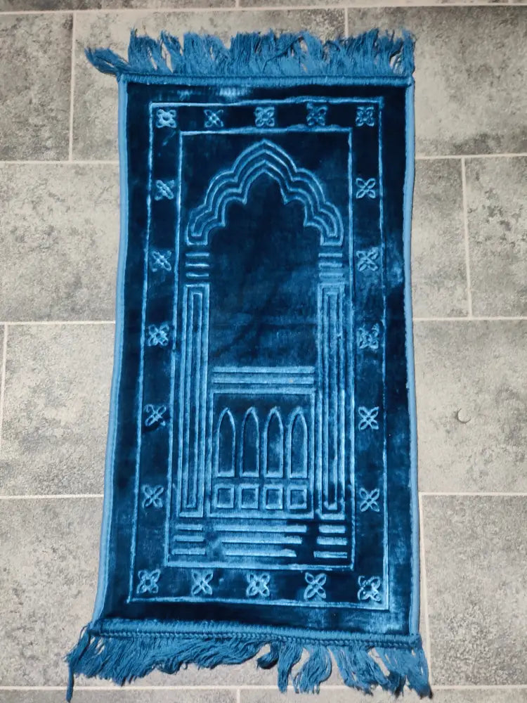 Personalised Small Baby/Toddler Prayer Mat - Padded (Blue)