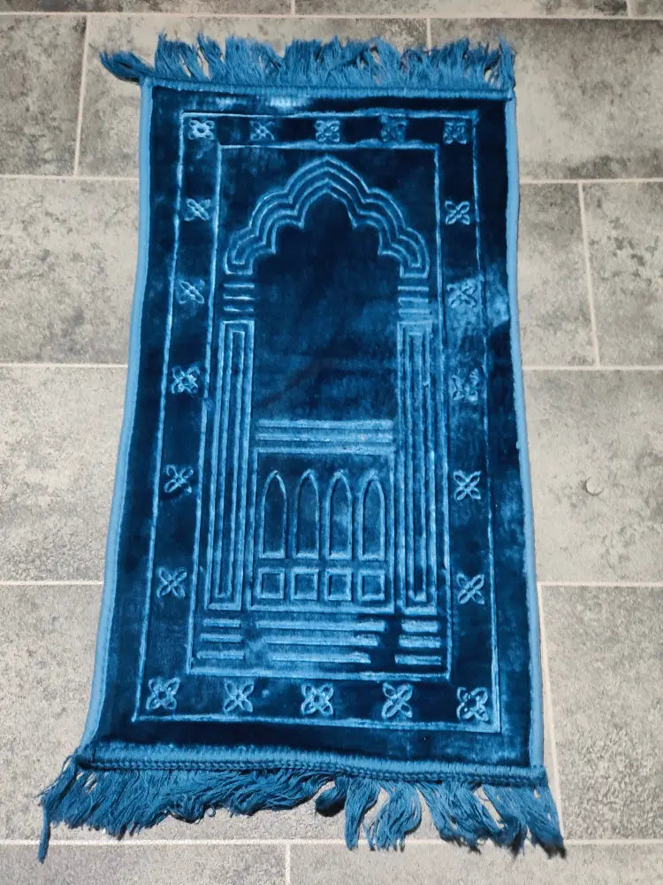 Personalised Small Baby/Toddler Prayer Mat - Padded (Blue)