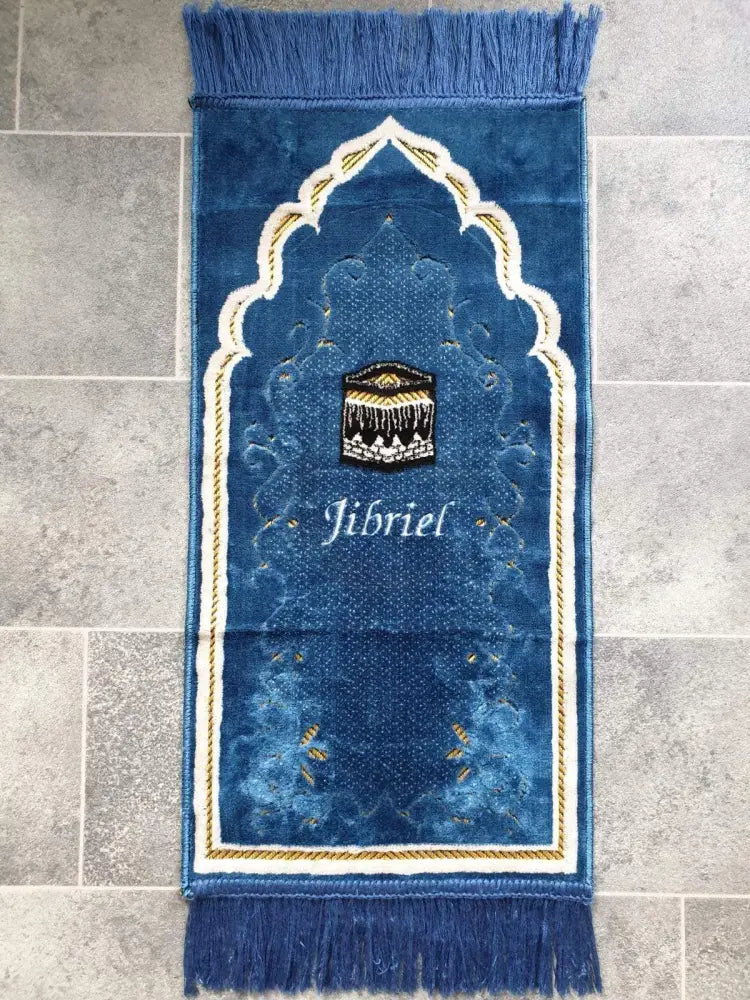Personalised Small Baby/Toddler Prayer Mat (Blue)