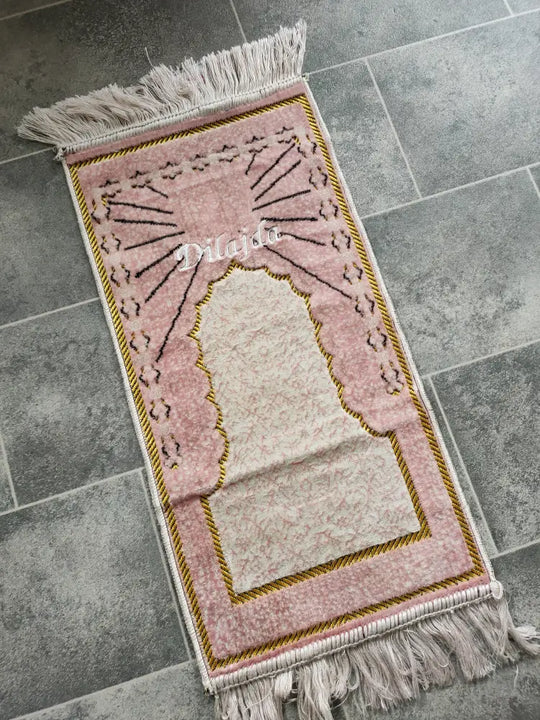 Personalised Small Baby/Toddler Prayer Mat (Pink)