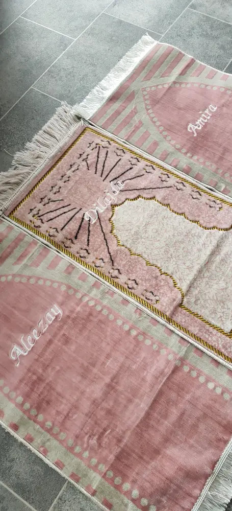 Personalised Small Baby/Toddler Prayer Mat (Pink)