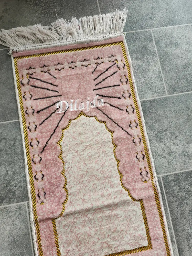 Personalised Small Baby/Toddler Prayer Mat (Pink)
