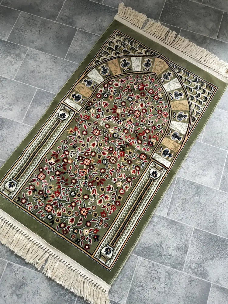 Special Edition Premium Al Rawdah Prayer Mat - Green