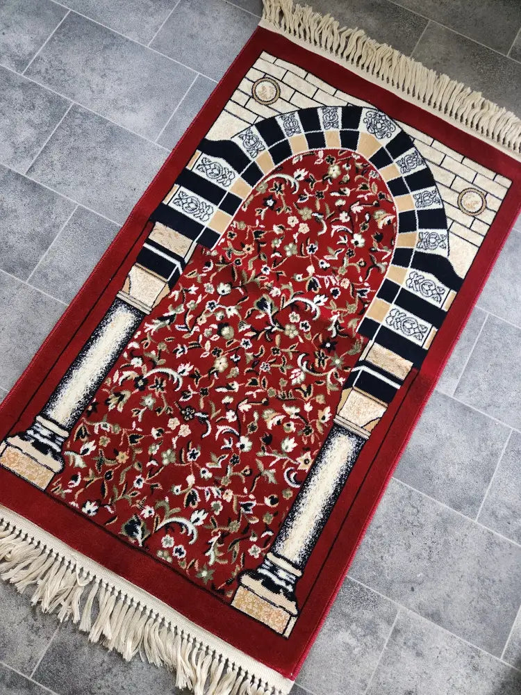 Special Edition Premium Al Rawdah Prayer Mat - Red